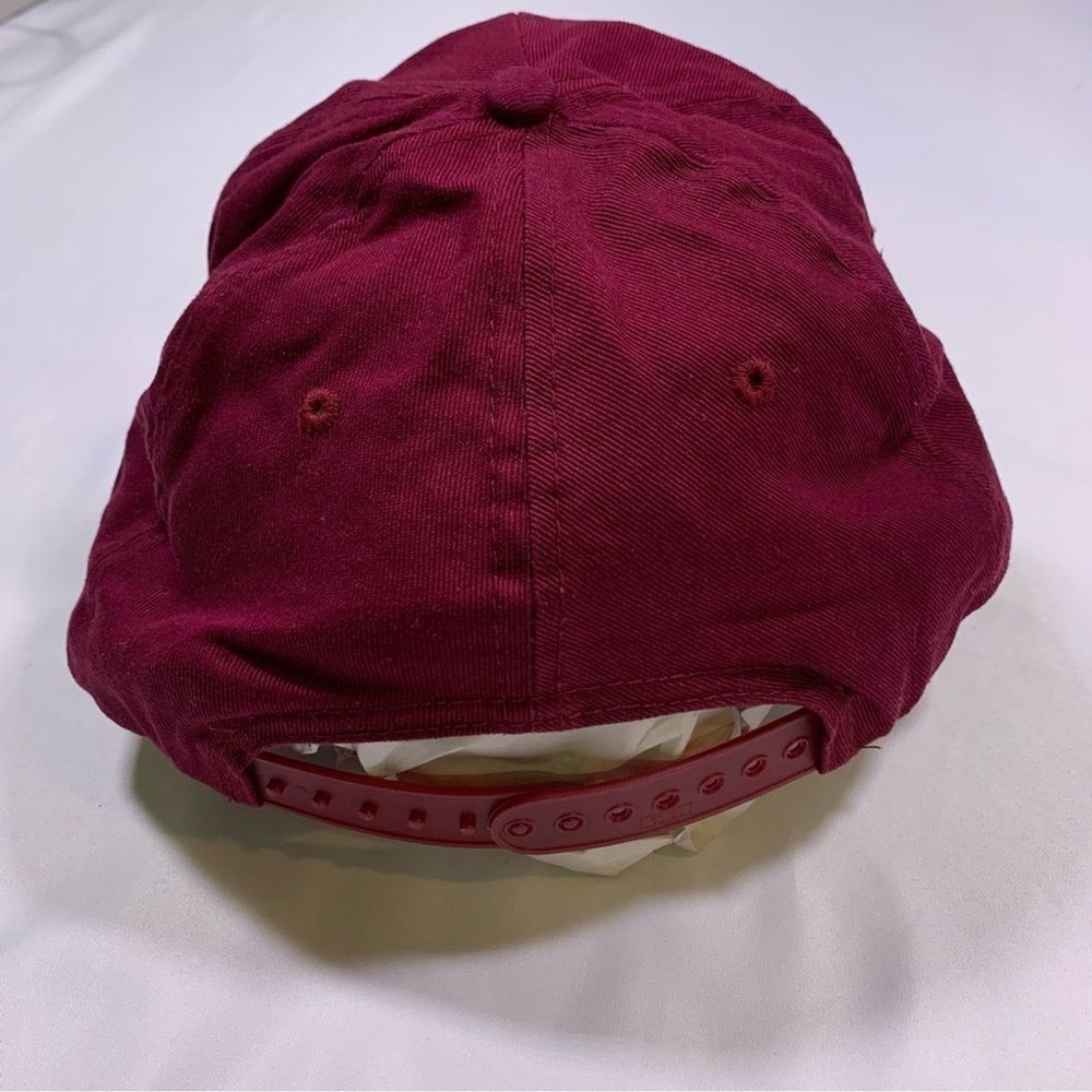 Vintage Toppers Budweiser Rope Brim Snapback Hat Maroon Bluefish Tournament OSFA - Picture 5 of 7
